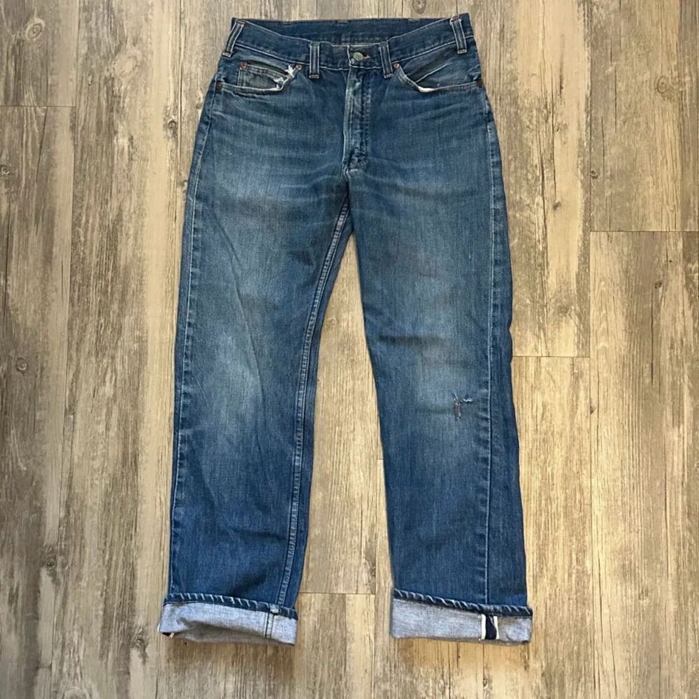 Vintage 60s Ranchcraft J.C.P. CO. Selvedge Denim Jeans Size 28X29 Talon Zip